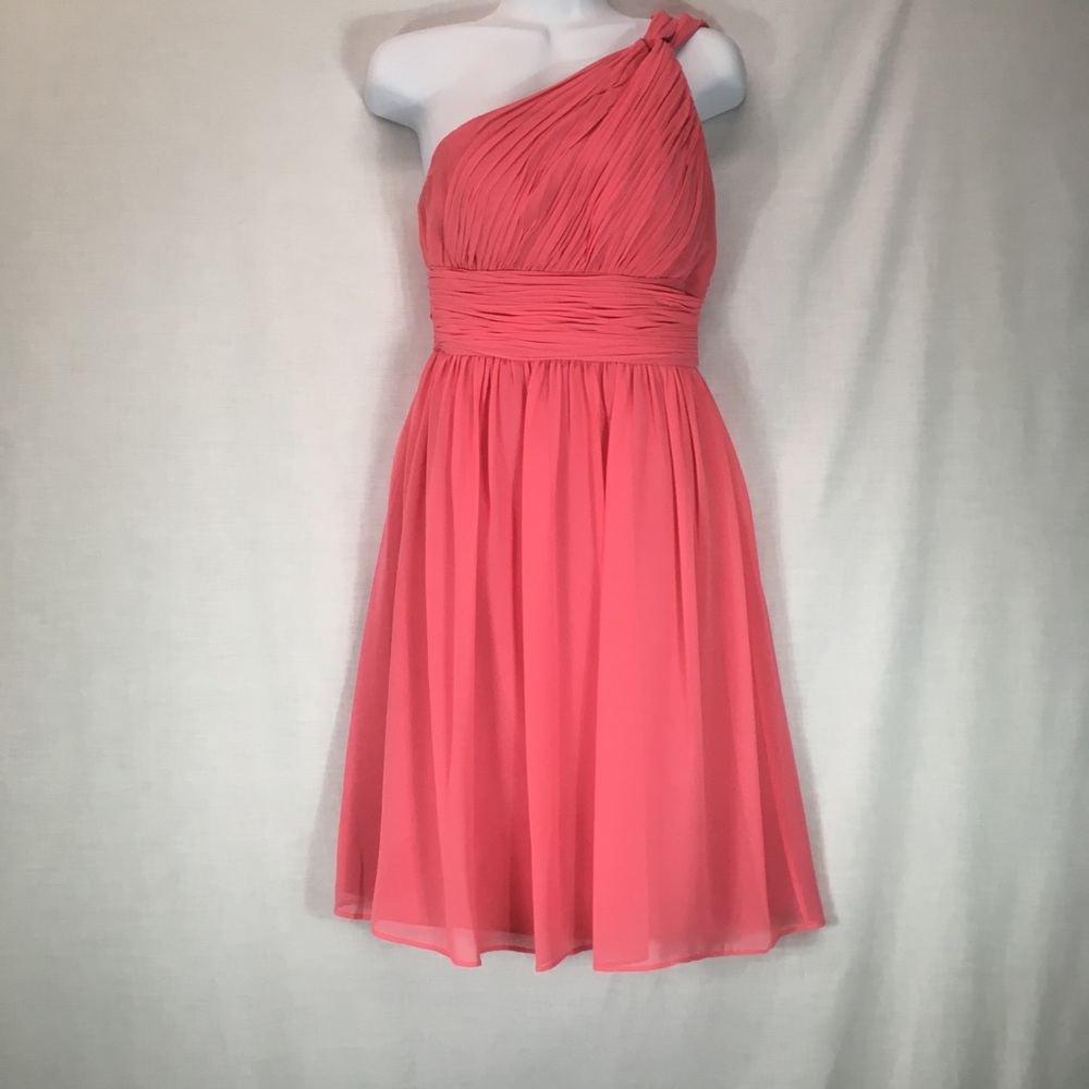 Pink evening gown prom dress bridesmaid co…